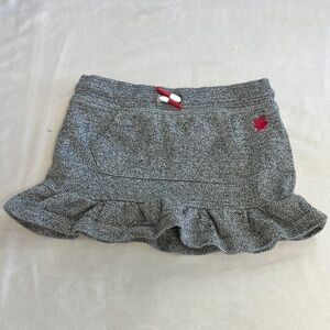 Canadiana - Stylish Gray Skirt/skort with Red Maple leaf Detail